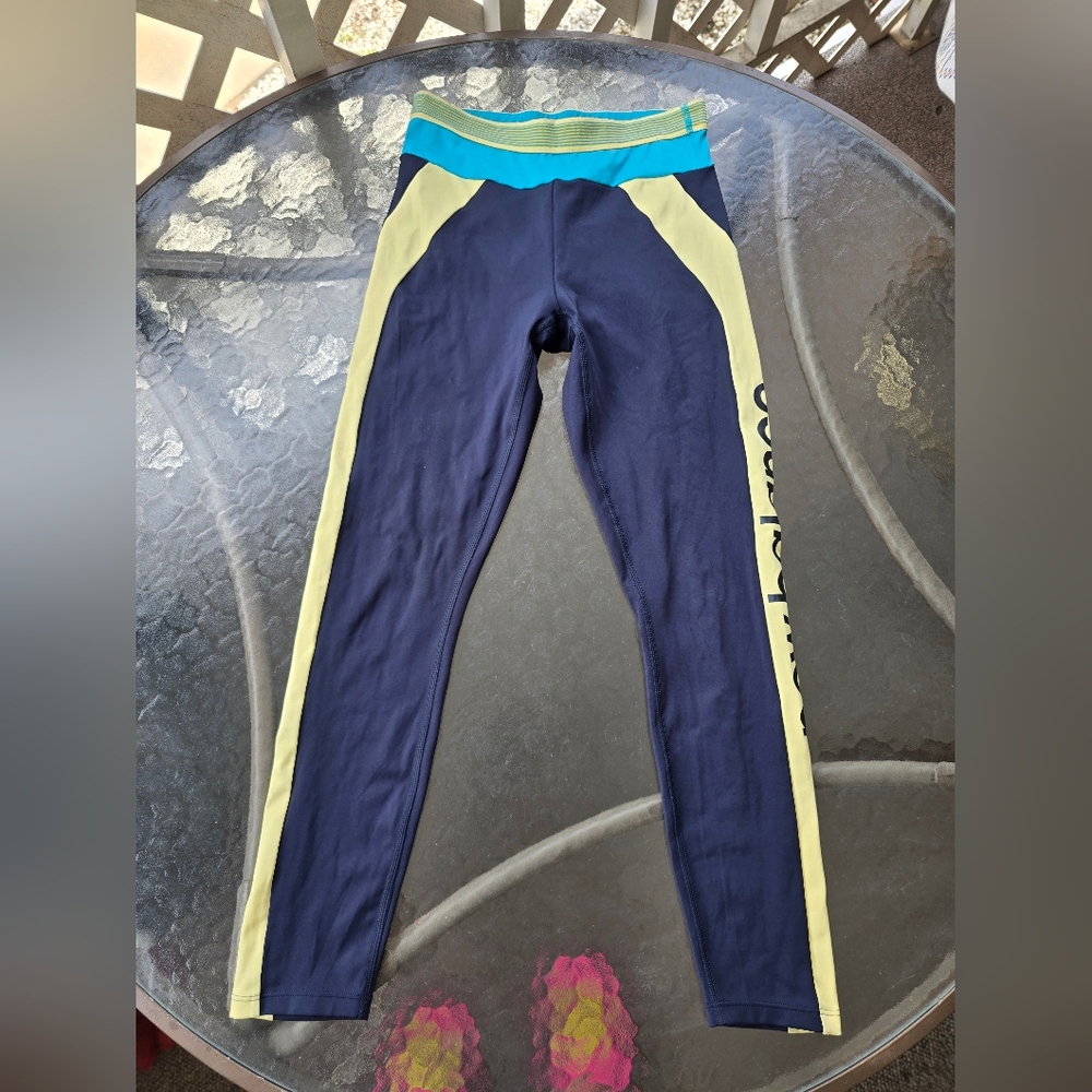 New Balance Navy/Multi Contrast Leggings [SMALL]